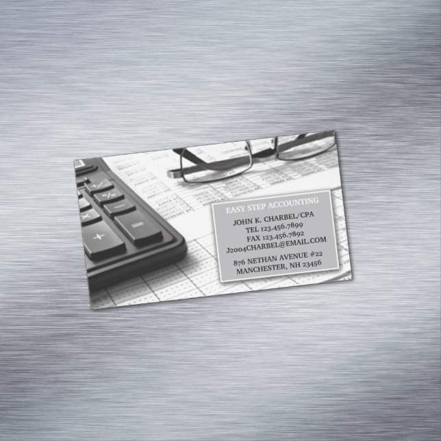 Aimant de carte de visite comptable (In Situ)