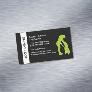 Aimant de carte de visite de formation de chien