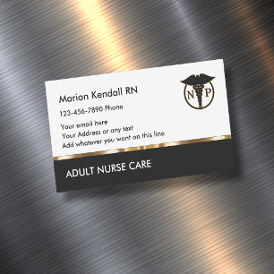 Aimant de carte de visite élégant pour infirmière