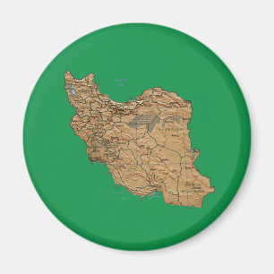 Aimant de carte d'Iran
