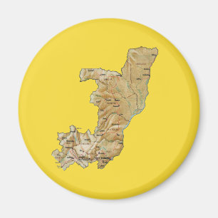 Aimant de carte du Congo-Brazzaville