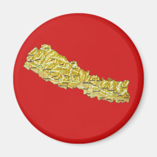 Aimant de carte du Népal