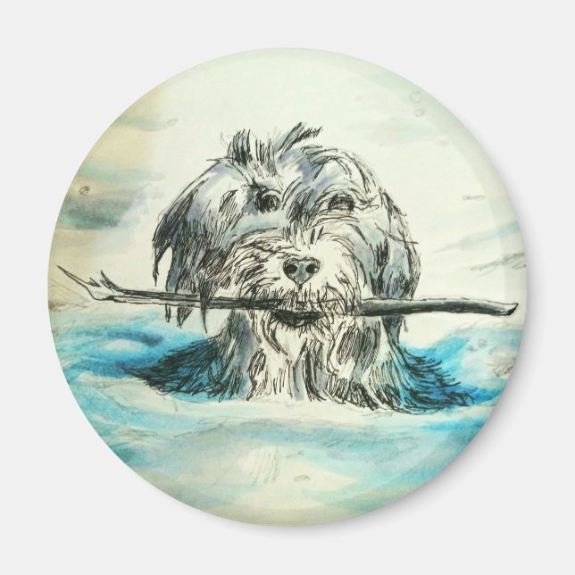 Aimant de cercle de natation de chien (Devant)