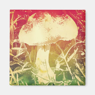 Aimant de champignon d'aquarelle