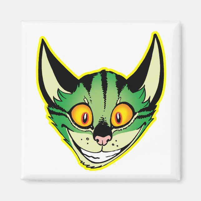 Aimant de chat de dessin fluorescent (Devant)
