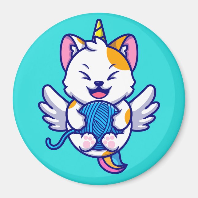 Aimant de chat Unicorne (Devant)