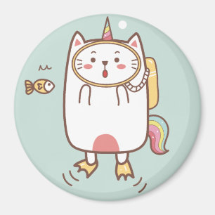 Aimant de chat Unicorne