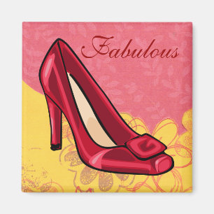 Aimant de chaussure rouge