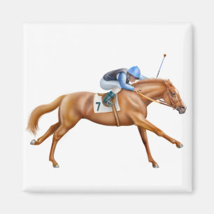 Aimant de cheval de course de pur sang