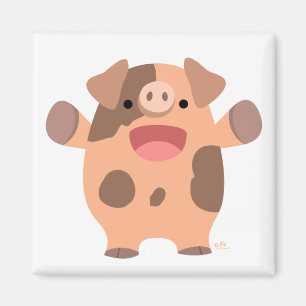 Aimant de cochon de dessin