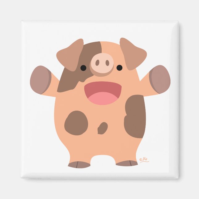 Aimant de cochon de dessin (Devant)
