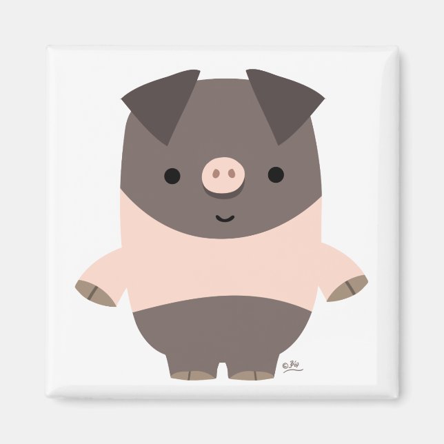 Aimant de cochon de dessin puissant (Devant)