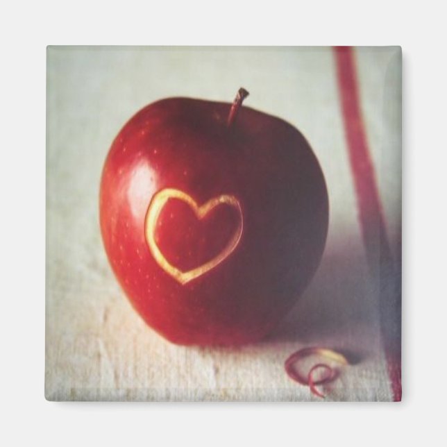 Aimant de coeur d'Apple (Devant)