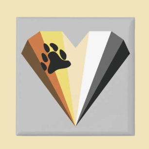 Aimant de coeur de la fierté de l'ours