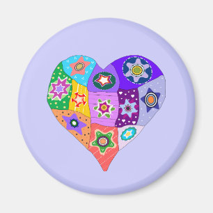 Aimant de coeur d'édredon de Millefiori