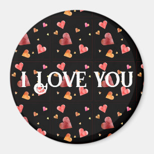 Aimant de cœurs aquarelles colorés