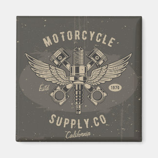 Aimant de conception de motocyclette vintage