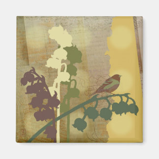 Aimant de conception d'oiseaux à fleurs Bell