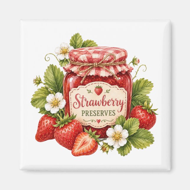 Aimant de Conserve de Fraise   (Devant)