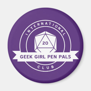 Aimant de correspondants de fille de geek