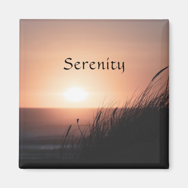 Aimant de coucher de soleil de sérénité (Devant)