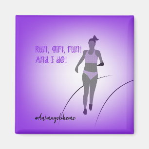 Aimant de coureur d'amputé de fille