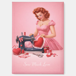 Aimant de couture vintage 'Sew Much Love'