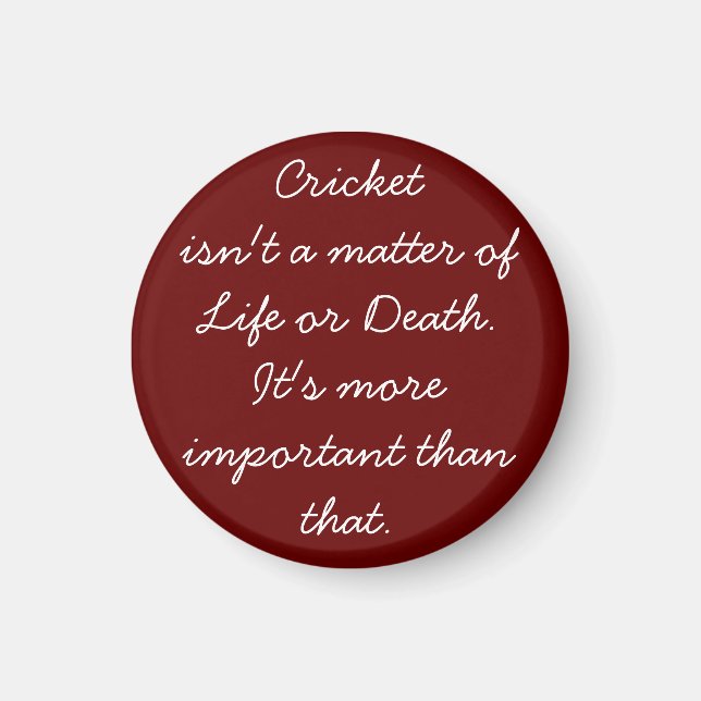 Aimant de cricket amusant pour les fans et les jou (Devant)
