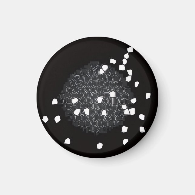 Aimant de cuisine à motif de puzzle brisé (Devant)