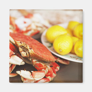 Aimant de cuisine de crabe et citron