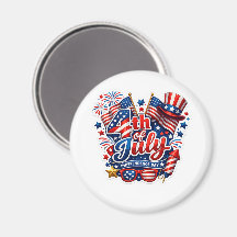 Aimant de cuisine patriotique du 4 juillet