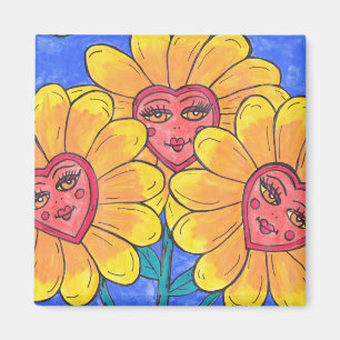 Aimant de dames de fleur