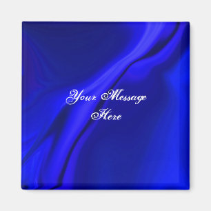 Aimant de design bleu lisse