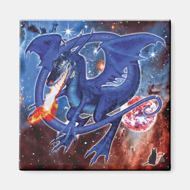 Aimant de dragon cosmique Azurite (Devant)