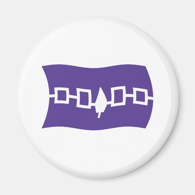 Aimant de drapeau de la Confédération iroquoise (Devant)