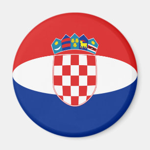 Aimant de drapeau de la Croatie Fisheye