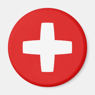 Aimant de drapeau de la Suisse Fisheye
