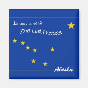 Aimant de drapeau de l'Alaska