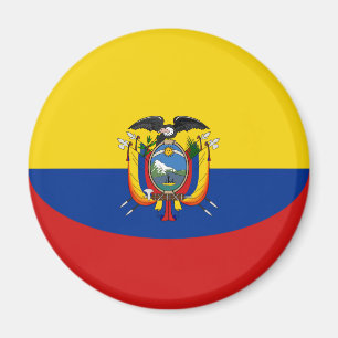 Aimant de drapeau de l'Equateur Fisheye