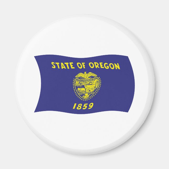 Aimant de drapeau de l'Oregon (Devant)