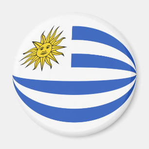 Aimant de drapeau de l'Uruguay Fisheye