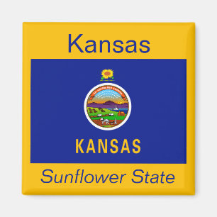 Aimant de drapeau du Kansas