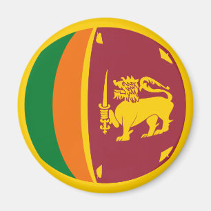 Aimant de drapeau du Sri Lanka Fisheye