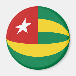 Aimant de drapeau du Togo Fisheye
