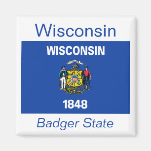 Aimant de drapeau du Wisconsin