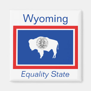 Aimant de drapeau du Wyoming