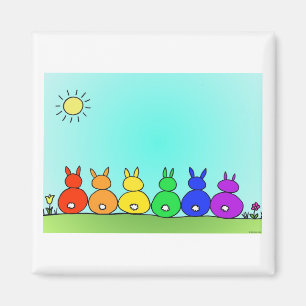 Aimant de famille de lapin