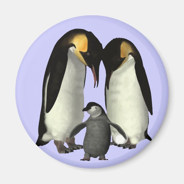 Aimant de famille de pingouins (Devant)