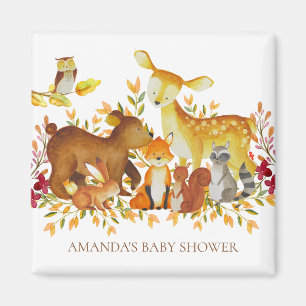 Aimant de faveur de baby shower d'animaux de