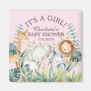 Aimant de faveur de baby shower de filles